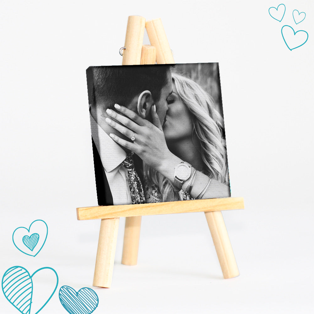 Mini Canvas Easels Package 2 pcs + 20X20 Canvas + Personalized Card