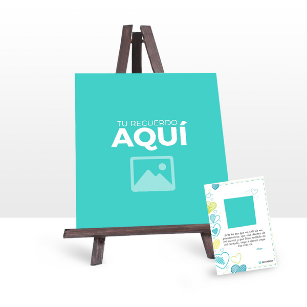 Canvas Easel 30x30 + Personalized Card
